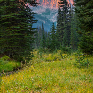 Sunrise from our Minam River campsite.