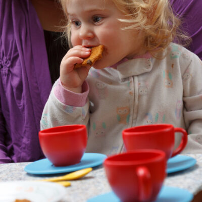 Tea and cookie break.